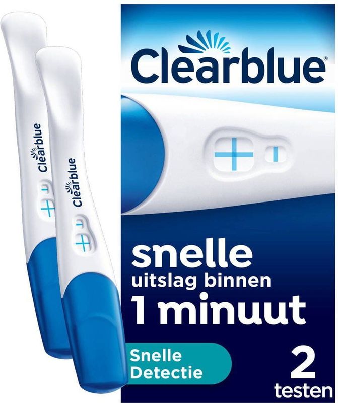 Clearblue Zwangerschapstest Snelle Detectie - Uitslag Binnen Één Minuut - 2 Testen