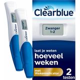 6x Clearblue Zwangerschapstest met Wekenindicator 2 stuks
