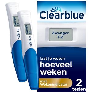 Clearblue Zwangerschapstest Met Wekenindicator - Stelt Het Aantal Weken Vast - 2 Digitale Testen