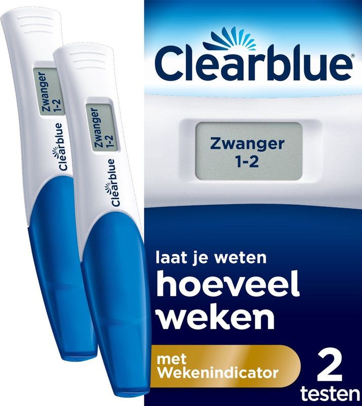 Clearblue Zwangerschapstest Met Wekenindicator - Stelt Het Aantal Weken Vast - 2 Digitale Testen