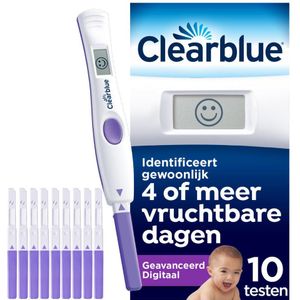 Clearblue Geavanceerde Digitale Ovulatietestset - 1 Digitale Houder En 10 Testen
