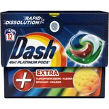 4x Dash Wasmiddelcapsules 4in1 Platinum Pods Color +Extra Vlekkenverwijderaar 12 stuks