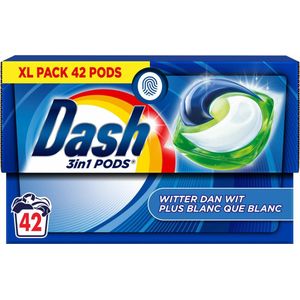 4x Dash Wasmiddelcapsules 3in1 Pods Witter dan Wit 42 stuks