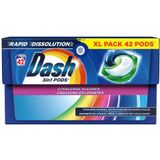 Dash Wasmiddelcapsules 3in1 Pods Stralende Kleuren - 4 x 42 stuks - Voordeelverpakking