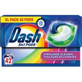 4x Dash Wasmiddelcapsules 3in1 Pods Stralende Kleuren 42 stuks