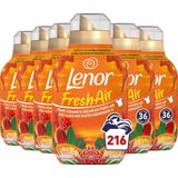 Lenor Fresh Air Wasverzachter - Tropenzon - 6 x 36 Wasbeurten - Voordeelverpakking