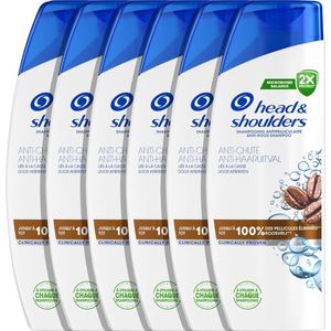 Head & Shoulders Anti-Haaruitval - Anti-Roos Shampoo - Met Cafeïne - Voordeelverpakking 6 x 300 ml