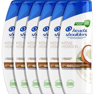 Head & Shoulders Intense Hydration - Anti-Roos Shampoo - Met Kokosolie - Voordeelverpakking - 6 x 300 ml