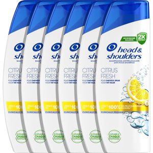 Head & Shoulders Citrus Fresh - Anti-Roos Shampoo - Voor Vet Haar - Dagelijks Gebruik - Voordeelverpakking 6 x 300 ml