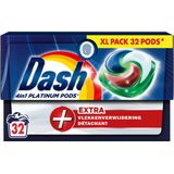 4x Dash Wasmiddelcapsules 4in1 Pods +Extra Vlekkenverwijderaar 32 stuks