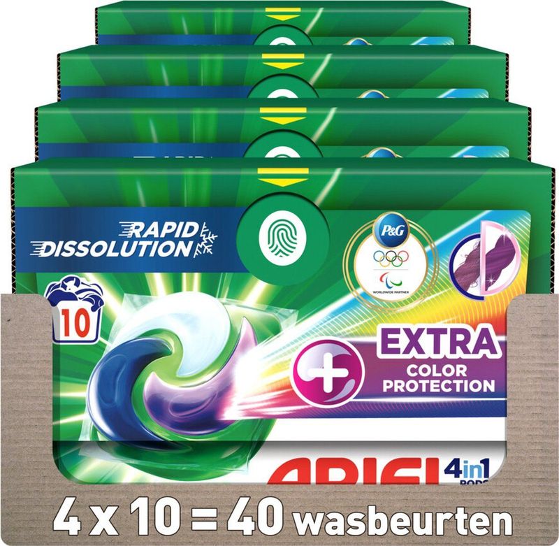 Ariel - 4in1 Pods - Wasmiddel Capsules - Extra Fiber Protection - 10 Wasbeurten