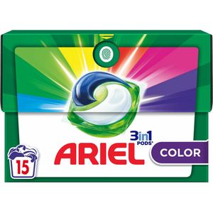 2e halve prijs: Ariel 3in1 Pods Wasmiddelcapsules Color 15 stuks