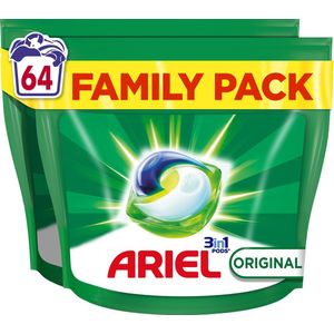 Ariel 3in1 Wasmiddel Pods Original - 64 Capsules