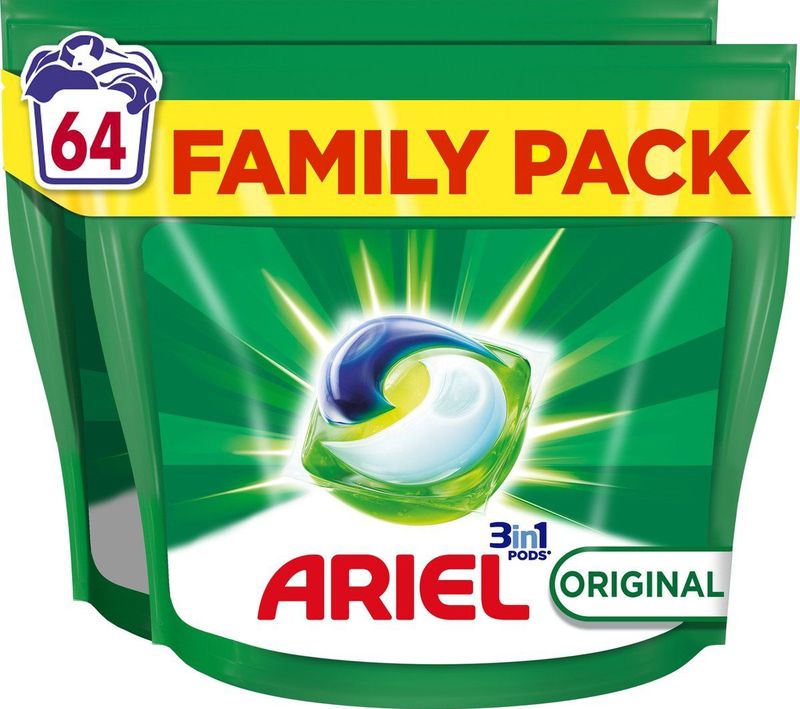 Ariel - 3in1 Wasmiddel Pods - Original - 64 Capsules