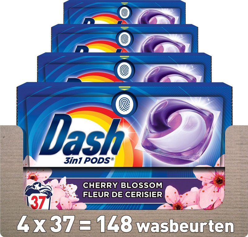 Dash 3in1 PODS - Wascapsules - Kersenbloesem - 100% Oplosbaar - 15 Stuks