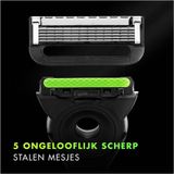 GilletteLabs - With Exfoliating Bar En Heated Razor - 6 Scheermesjes Van Gillette