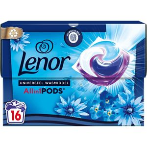 Lenor - All-in-1 Pods - Wasmiddel - Zeebries - 16 Stuks - Wateroplosbaar
