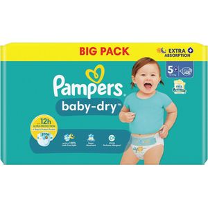 Pampers - Baby Dry - Maat 5+ - Mega Pack - 96 stuks - 12/17 KG