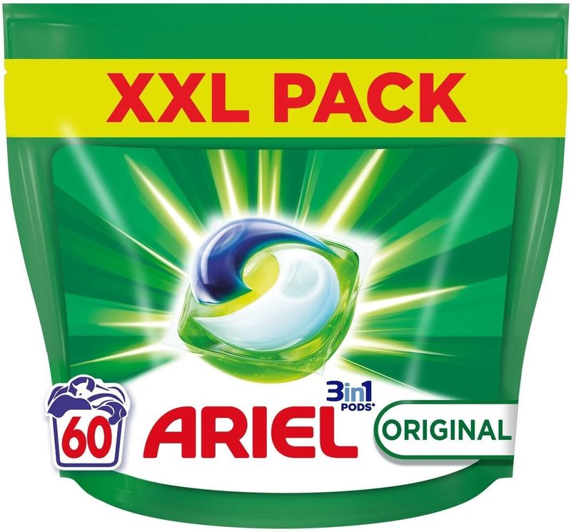 Ariel - Original All-in-1 Pods - 60 Wascapsules - Krachtige Reiniging