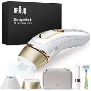 Braun Silk-expert Pro 5 PL5156 IPL, Ontharing Thuis, hoes, Venus Ontharingsmeter, 2 Opzetstukken