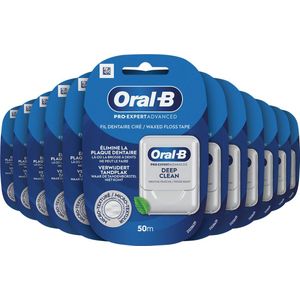 Oral-B Pro-Expert Advanced Flosdraad - Grondige Reiniging - Verwijdert Tandplak - 50m – 12 stuks