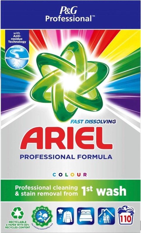 Ariel Professional - Waspoeder - Gekleurde Was - 110 Wasbeurten
