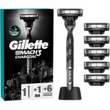 Gillette - Mach3 Scheermes - Charcoal - 3 Mesjes - Inclusief Houder