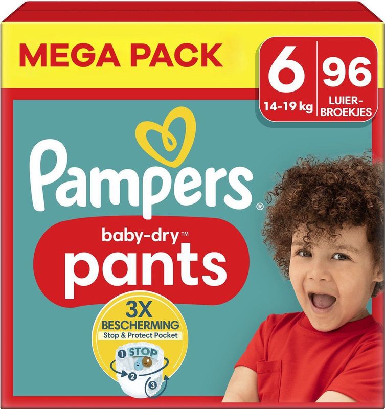 Pampers - Baby Dry Pants - Maat 6 - Mega Pack - 96 stuks - 14/19 KG