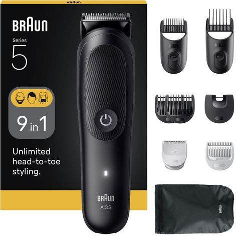 Braun - AIO5540 - Multifunctionele Lichaamsverzorgingsset - Zwart - 9-in-1