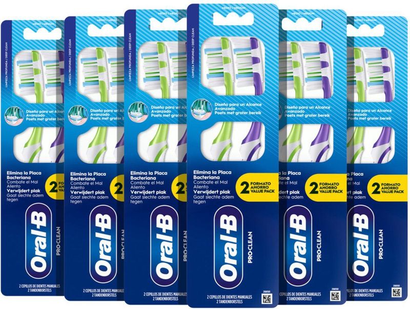 Oral-B - Pro-Clean - Tandenborstel - Medium - 2 Stuks