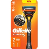 Gillette - Fusion5 Scheermes - 1 Handvat + 2 Navulmesjes - Glad Scheerresultaat