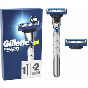 Gillette - Mach3 Turbo - Scheermesjes - 1 Handvat + 2 Scheermesjes