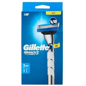 Gillette - Mach3 Turbo - Scheermesjes - 1 Handvat + 2 Mesjes