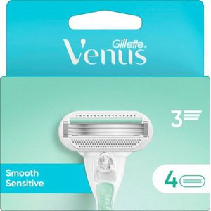 Gillette - Venus Smooth Sensitive - Scheermesjes - 4 Stuks