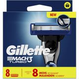 Gillette Mach3 Turbo - Scheermesjes - 8 Stuks