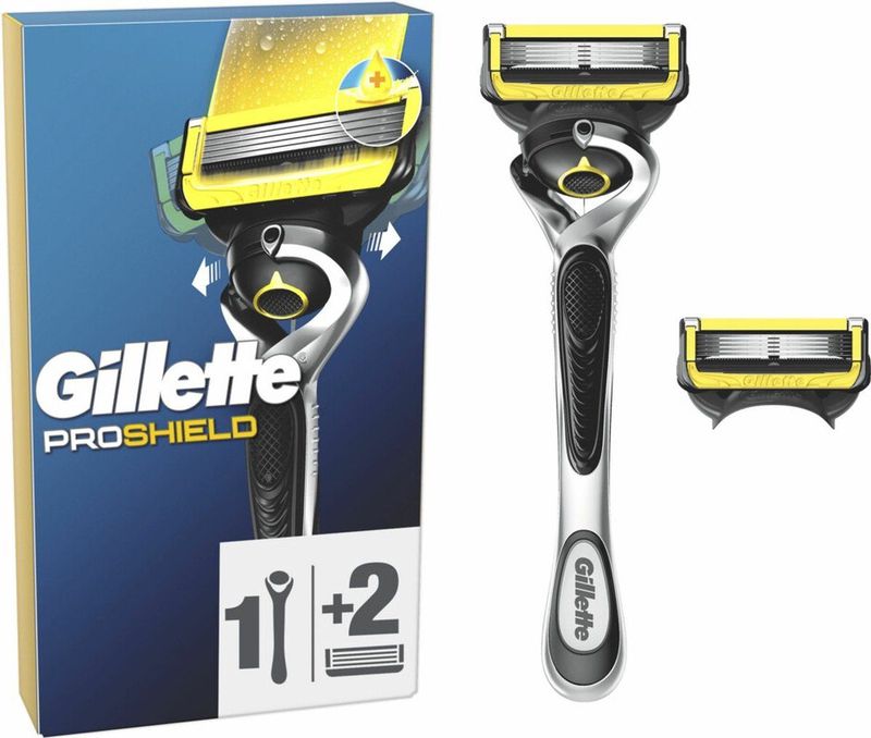 Gillette - Proshield - Scheerapparaat - Zwart - Inclusief 2 Scheermesjes