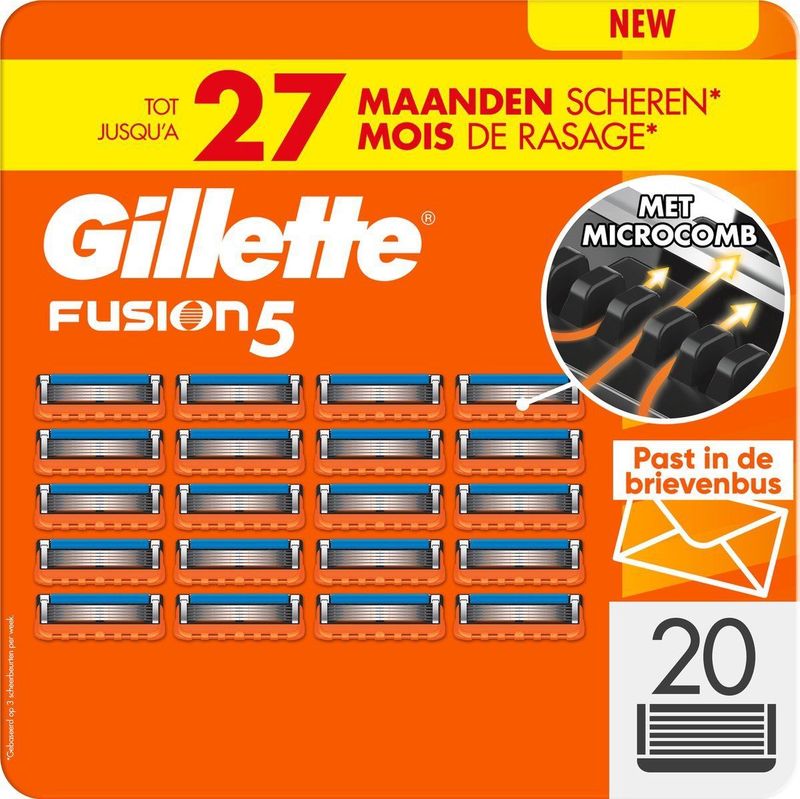 Gillette - Fusion5 - Scheermesjes - Voordeelverpakking 20 stuks