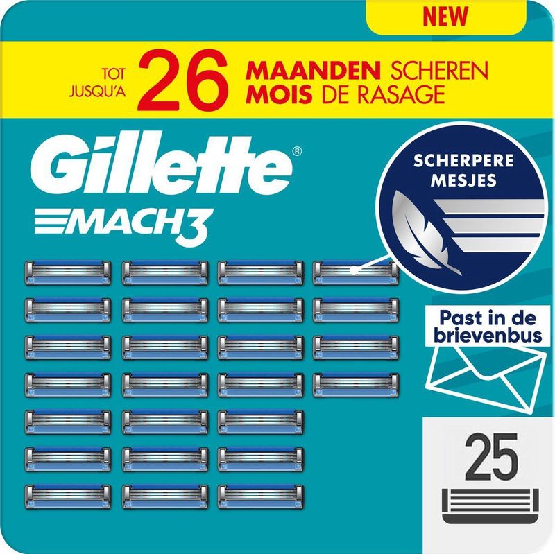 Gillette - Mach 3 Base - Scheermesjes - 15 Scheerbeurten - Comfort Guard