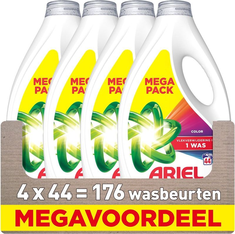 Ariel - Vloeibaar Wasmiddel Kleur - 176 Wasbeurten - Vlekverwijdering In 1 Wasbeurt