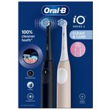 Oral-B - iO2 - Elektrische Tandenborstels - Night Black & Calm Pink - 2 Stuks