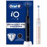 Oral-B - iO2 - Elektrische Tandenborstels - Night Black & Calm Pink - 2 Stuks