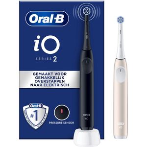 Oral-B iO2 Elektrische Tandenborstels - Night Black & Calm Pink - 2 stuks