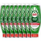 Dreft - MaxPower Vloeibaar Afwasmiddel - 8 x 730 ml
