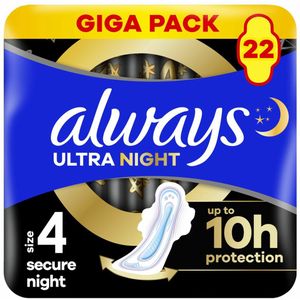 Always - Ultra Secure Night - Maandverband - Met Vleugels - Zacht Aanvoelend