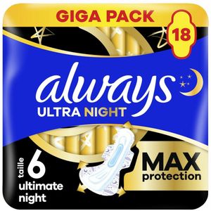 Always - Ultimate Night - Maandverband - Met Vleugels - 3x Meer Absorptie