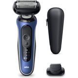 Braun - Series 6 - Elektrisch Scheerapparaat - Blauw - +1 Opzetstuk