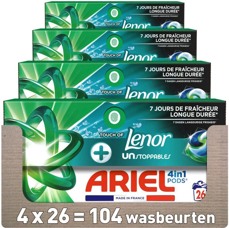 Ariel - 4in1 Wasmiddel Pods - Voordeelverpakking - 4 x 26 stuks