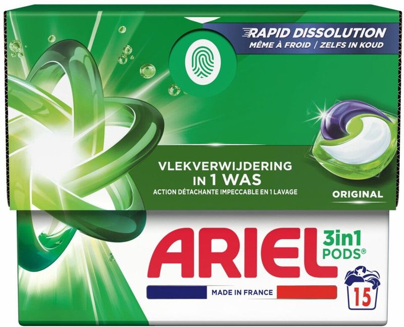Ariel - 3in1 Pods - Wasmiddelcapsules - Original - 16 Stuks