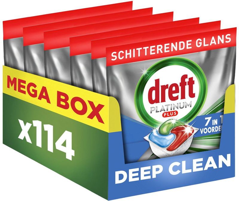 Dreft - Platinum Plus - Vaatwastabletten - 30 Stuks - Deep Clean