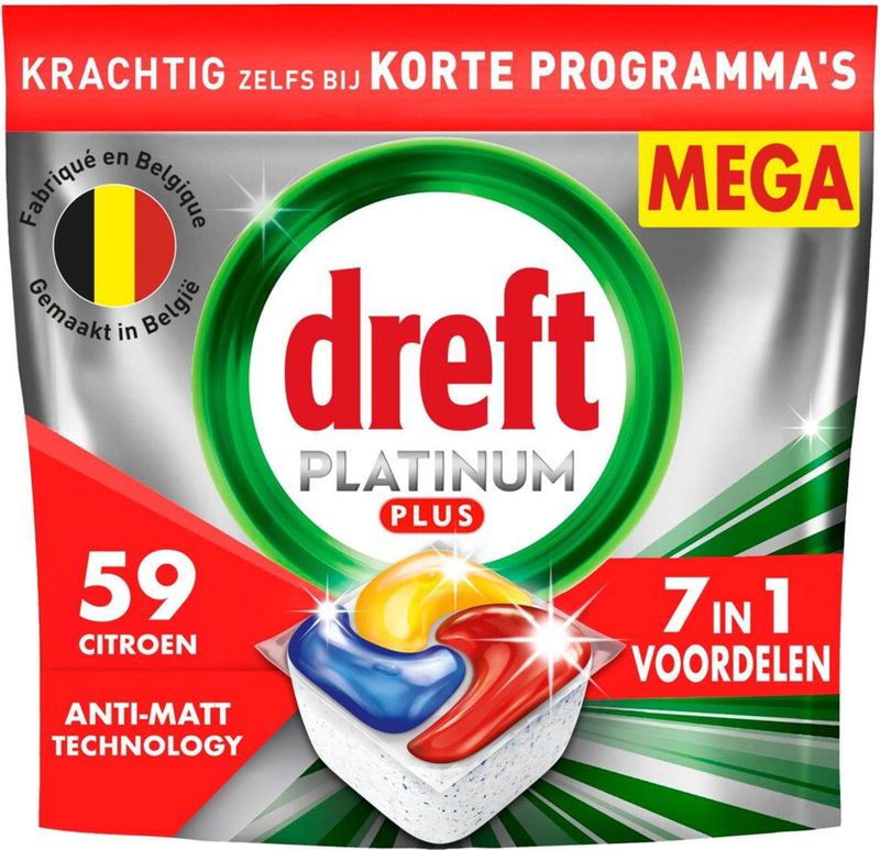 Dreft - Platinum Plus - Vaatwastabletten - 30 Stuks - Anti-dofheidstechnologie